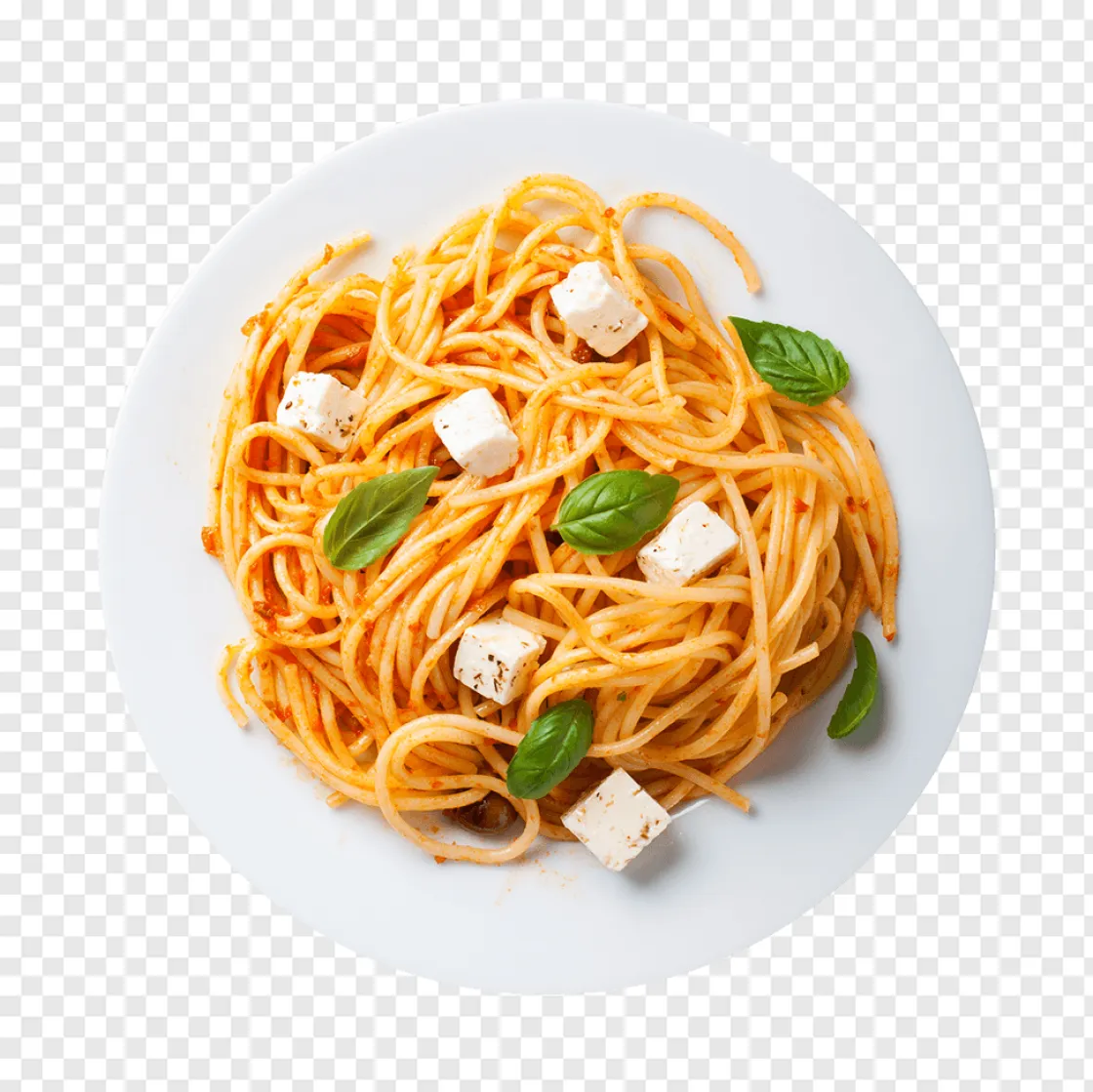 Spaghetti With Cheese On A Plate
