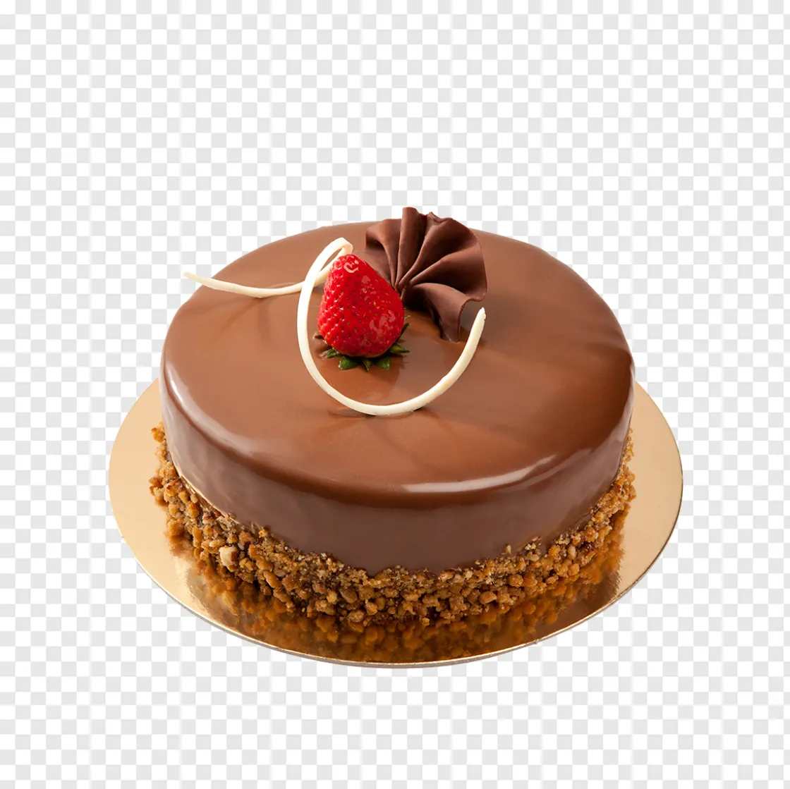 Chocolate Cake With Strawberries On Top