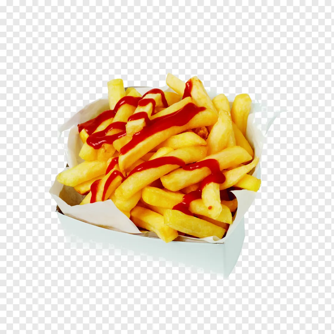 French Fries With Ketchup On Top