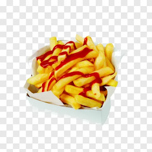 French Fries With Ketchup On Top
