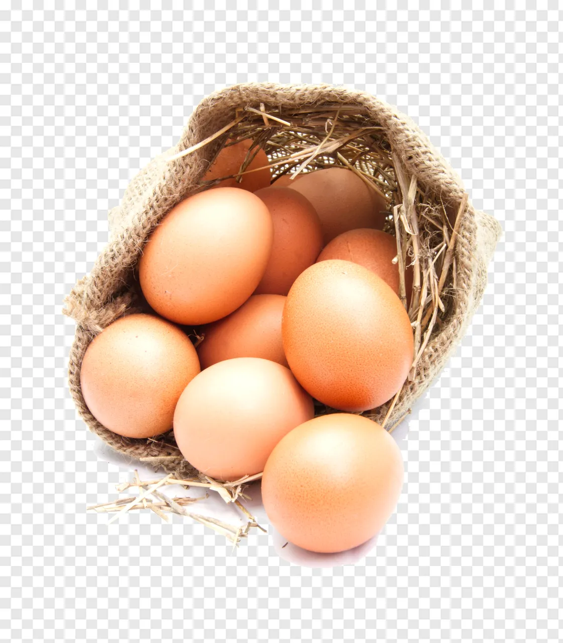 Chicken Eggs In A Sack