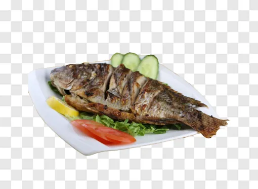 Sea ​​bass Cooked On A Plate