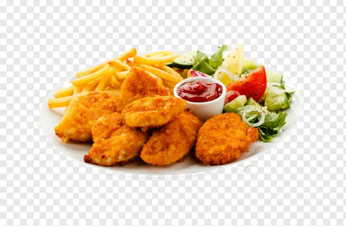 Nuggets And Fries On A Plate