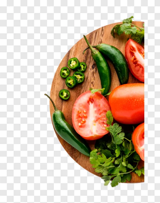 Picture Of Tomatoes And Peppers On A Plate