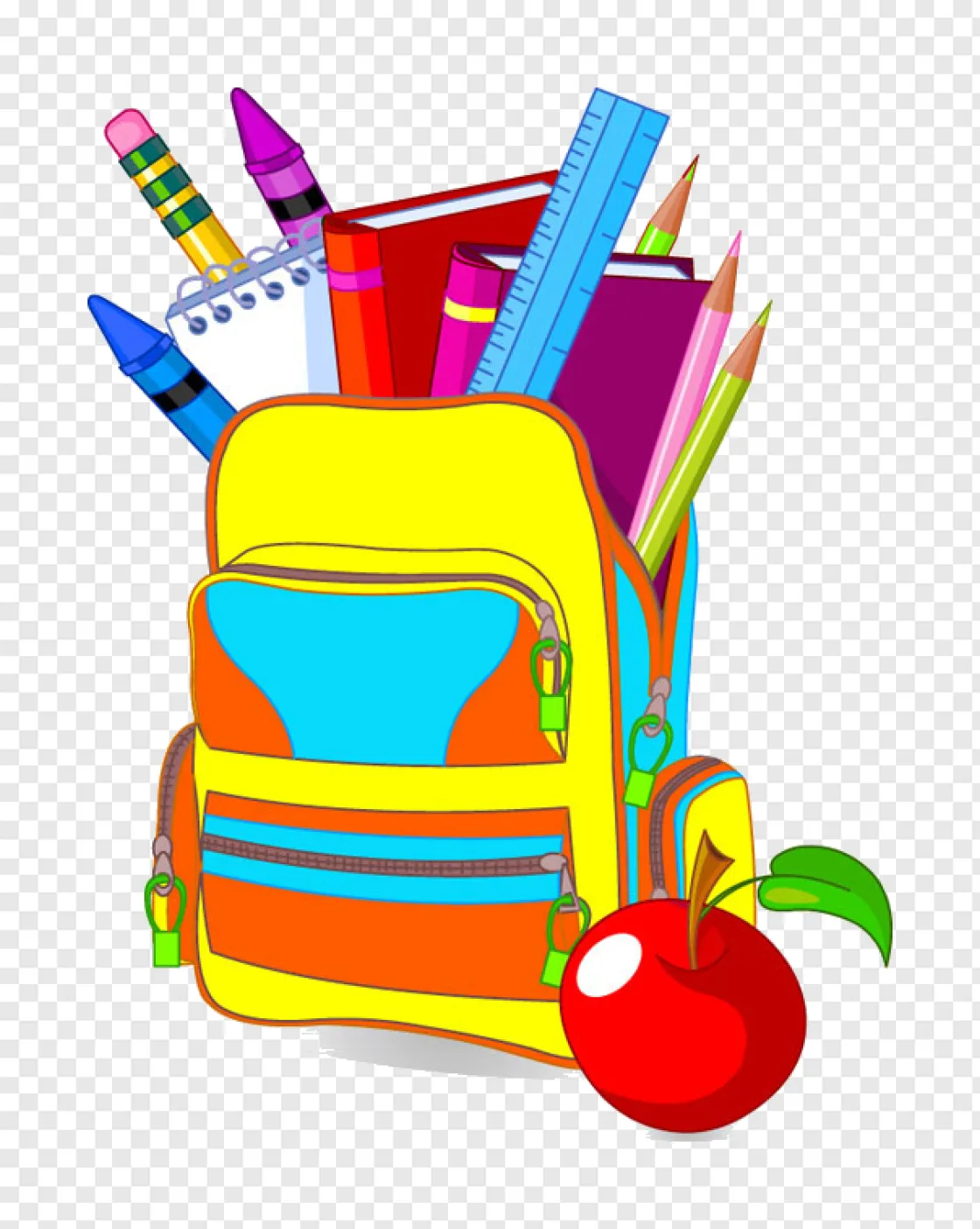 Stationery Supplies In The Backpack