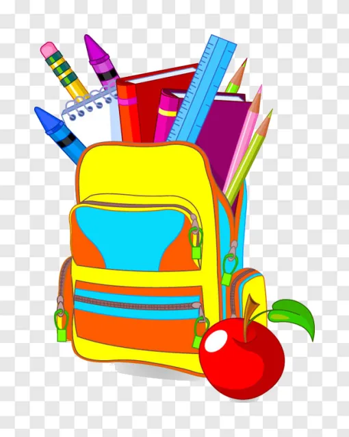 Stationery Supplies In The Backpack