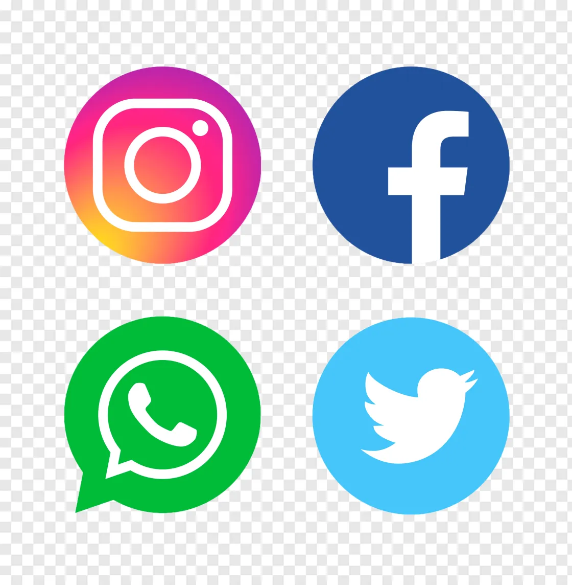 Popular Social Media Circular Icons