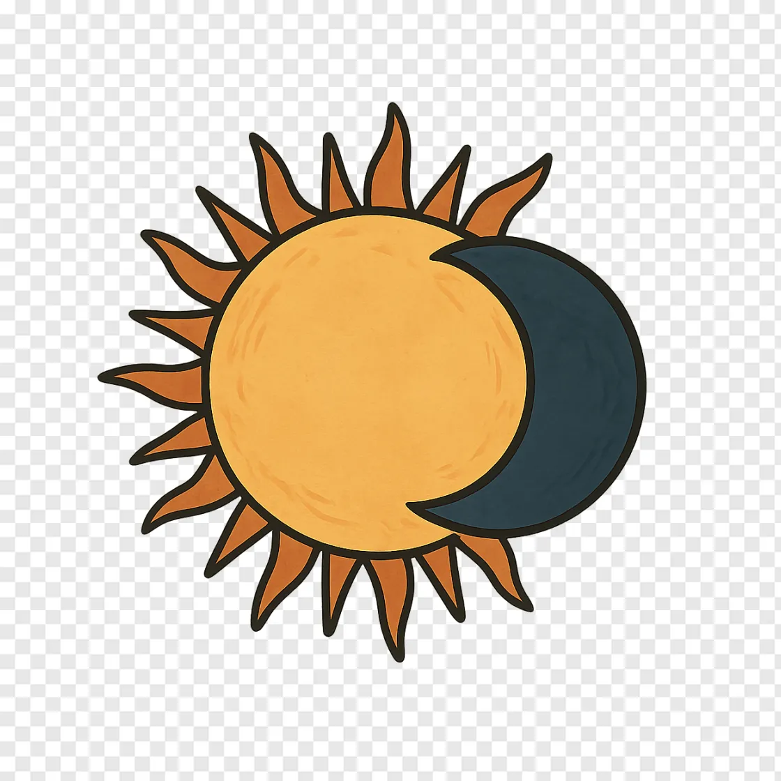 Total Solar Eclipse PNG - August 2026