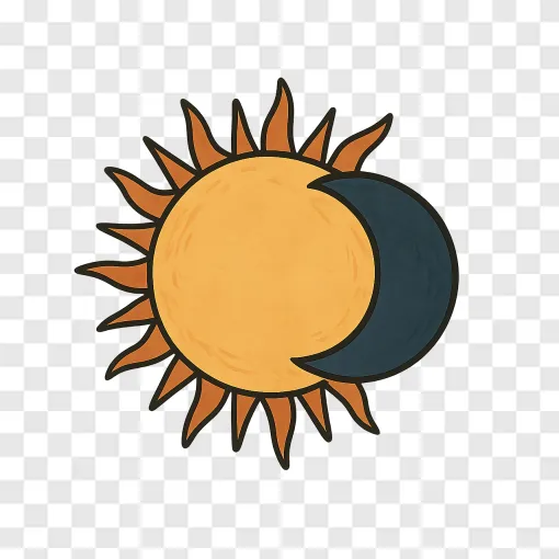Total Solar Eclipse PNG - August 2026