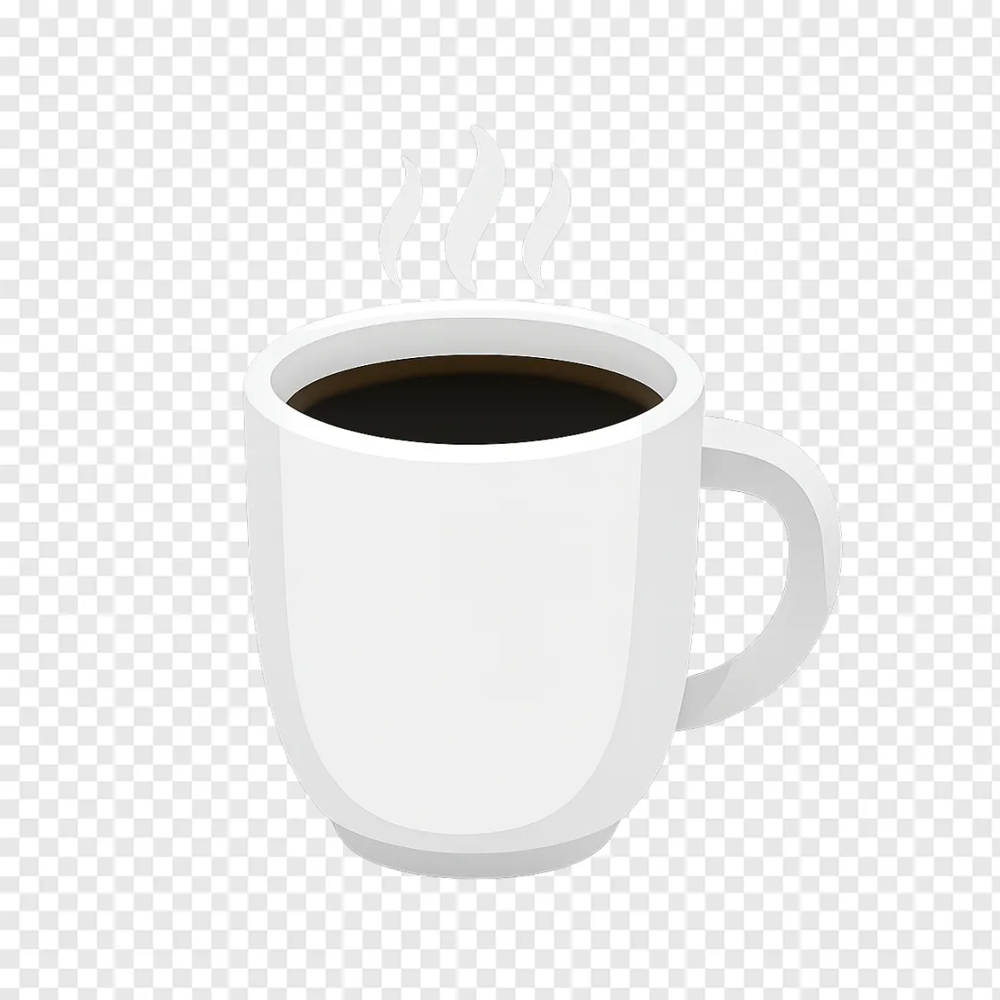 Black Coffee Cup PNG Transparent Image