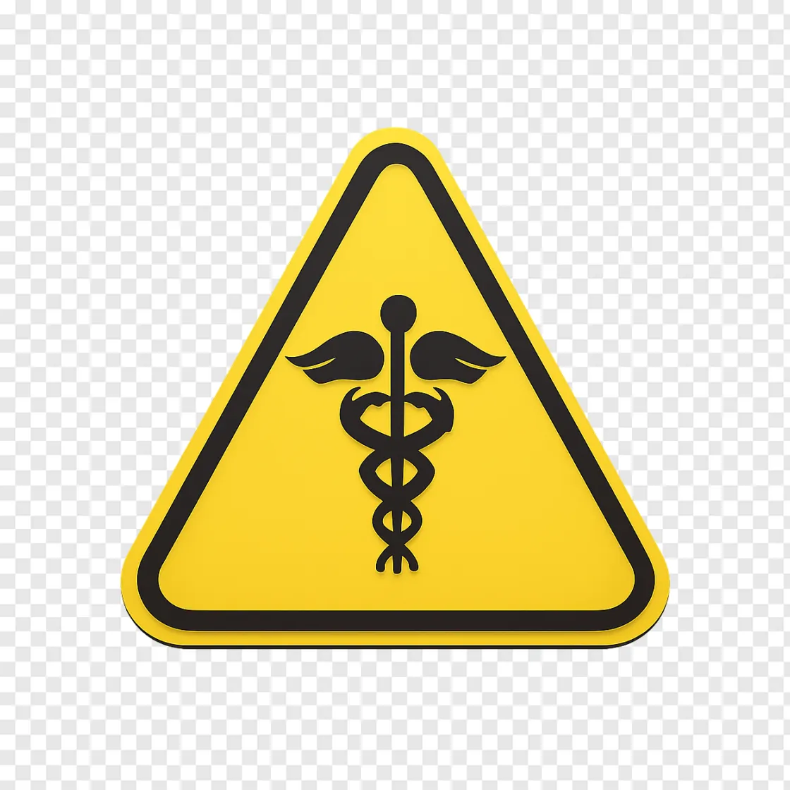 Beach Safety Warning Icon PNG