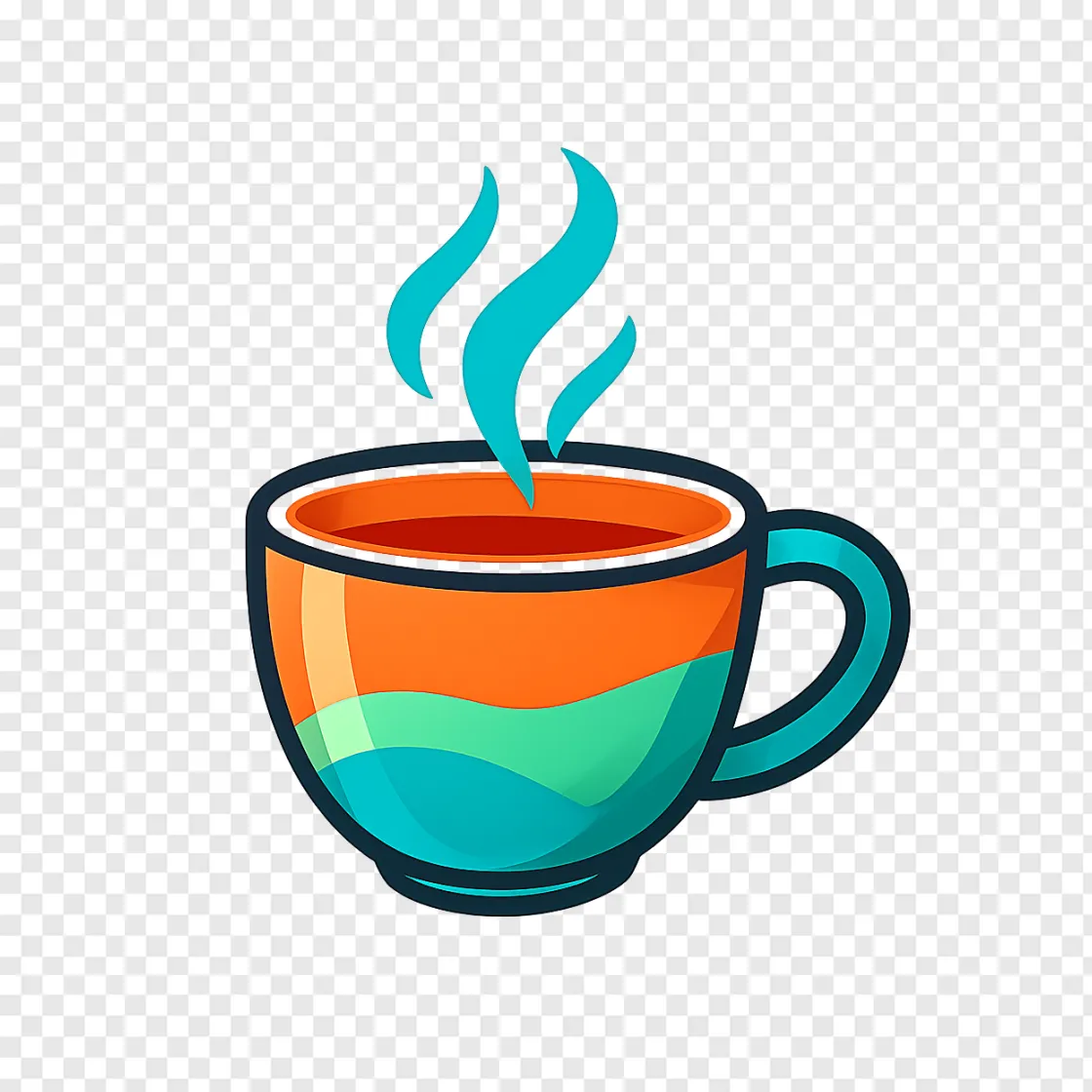 Coffee Cup PNG: Health And Caffeine Concept Graphic