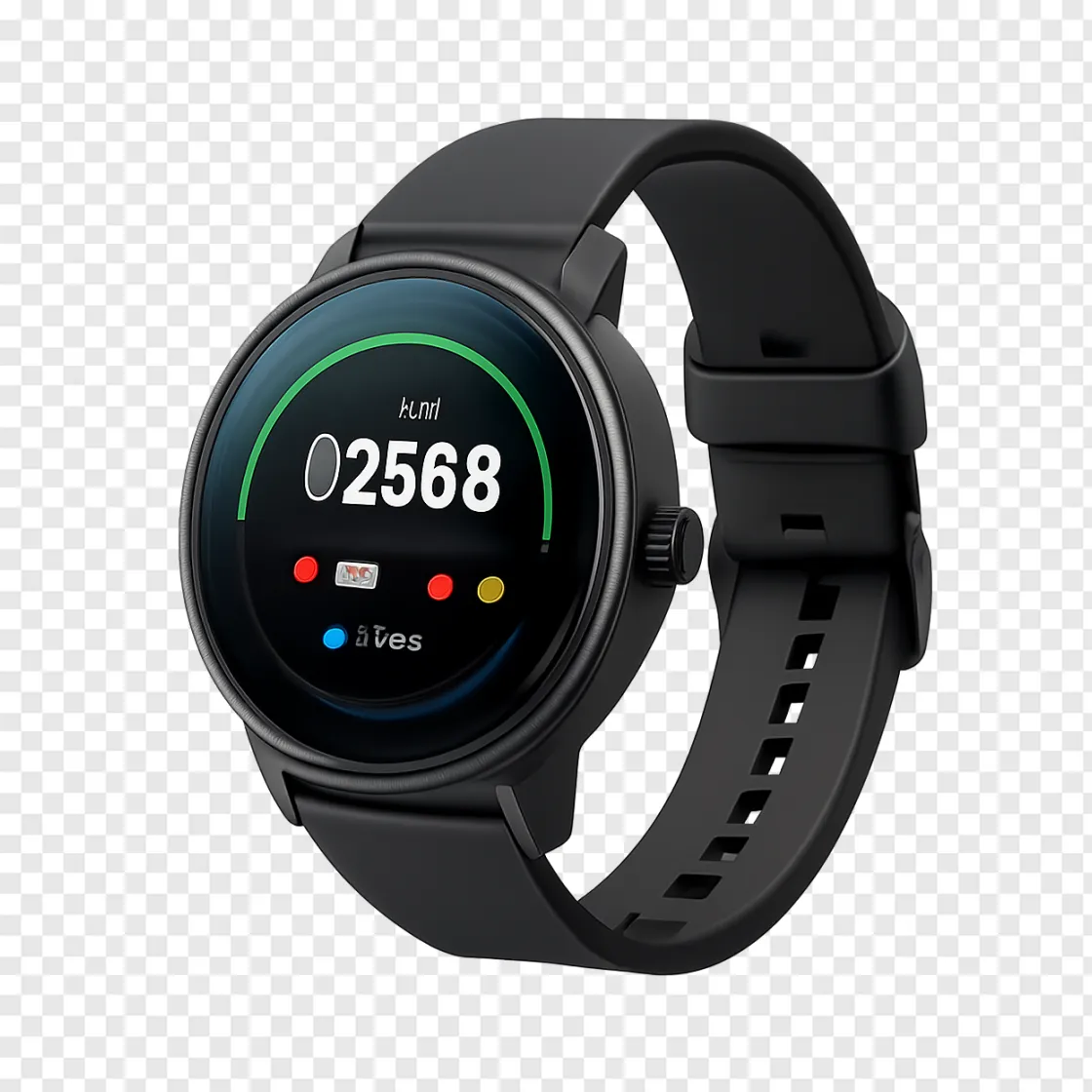 Round Smartwatch PNG Transparent Background