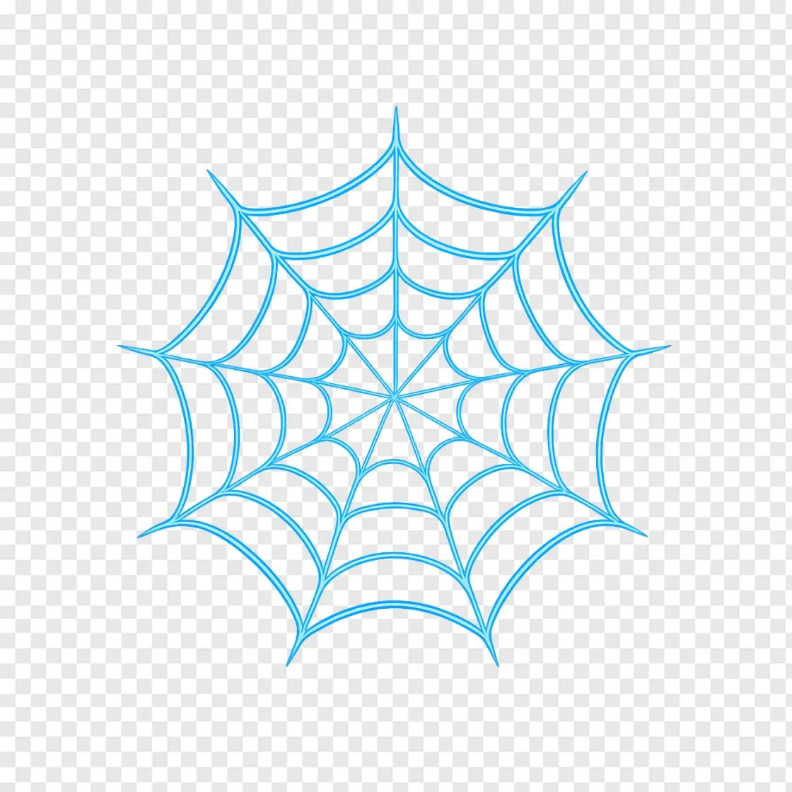 Glowing Spider Web PNG Transparent Background