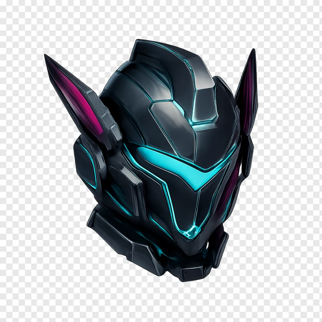 Futuristic Gaming Hero Helmet PNG For Streamers