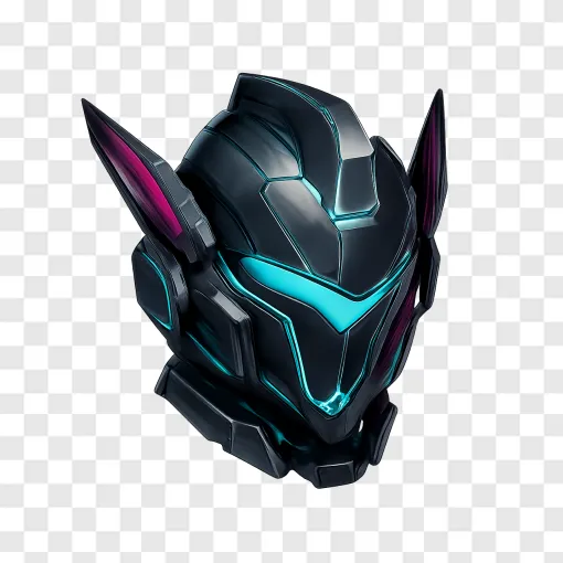 Futuristic Gaming Hero Helmet PNG For Streamers