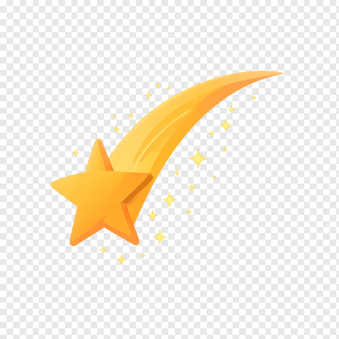 Shooting Star PNG Transparent Background