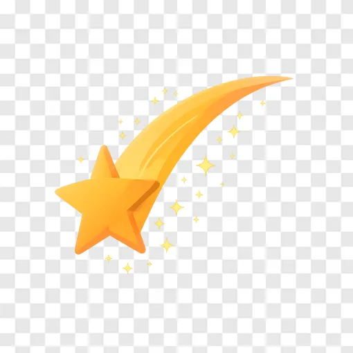 Shooting Star PNG Transparent Background