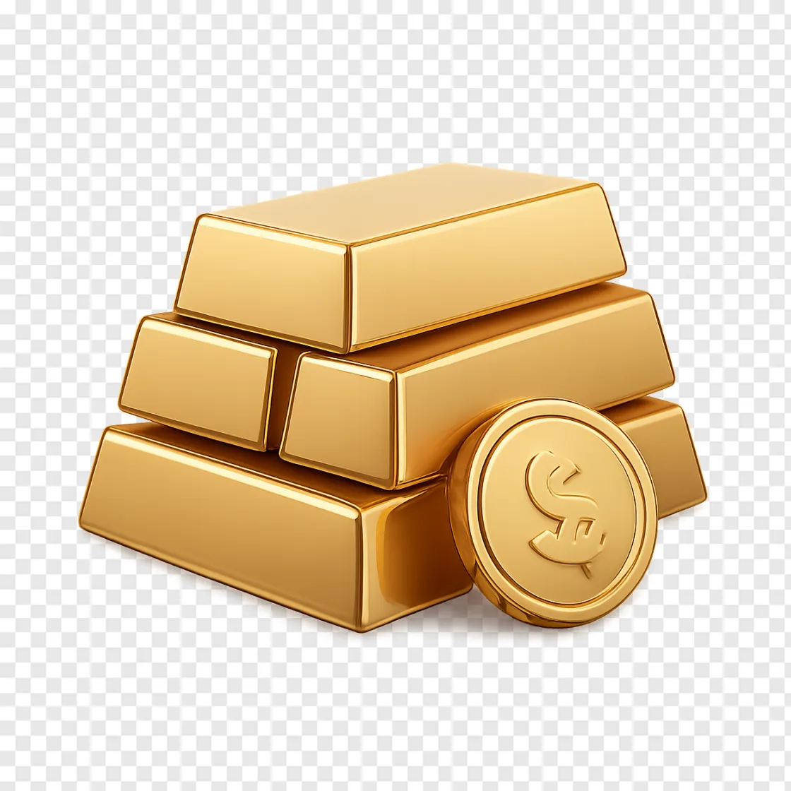 Gold Bars PNG Transparent Image