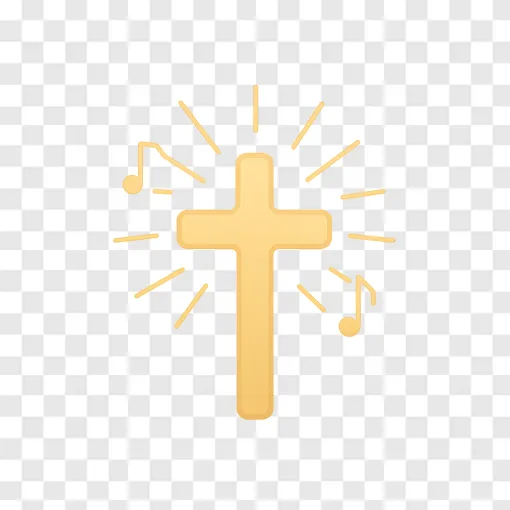 Christian Worship Cross PNG Transparent Background