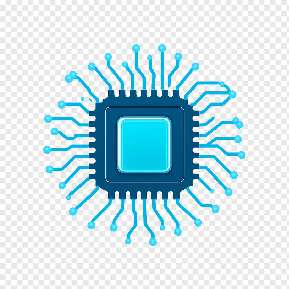 AI Microchip Technology PNG Graphic