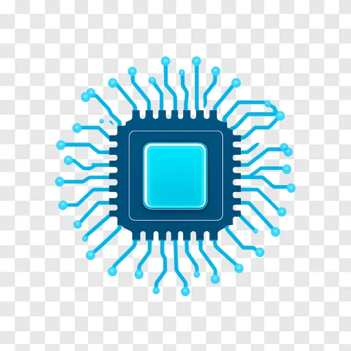 AI Microchip Technology PNG Graphic
