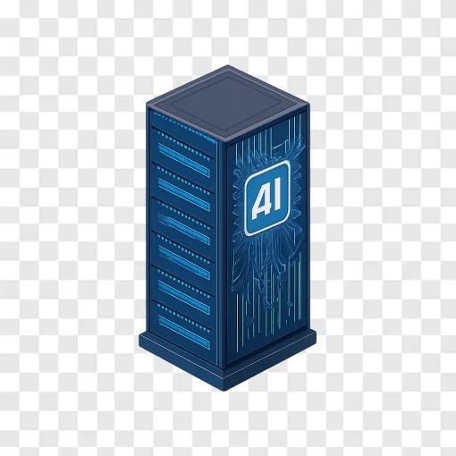 AI Server Infrastructure PNG Transparent Image