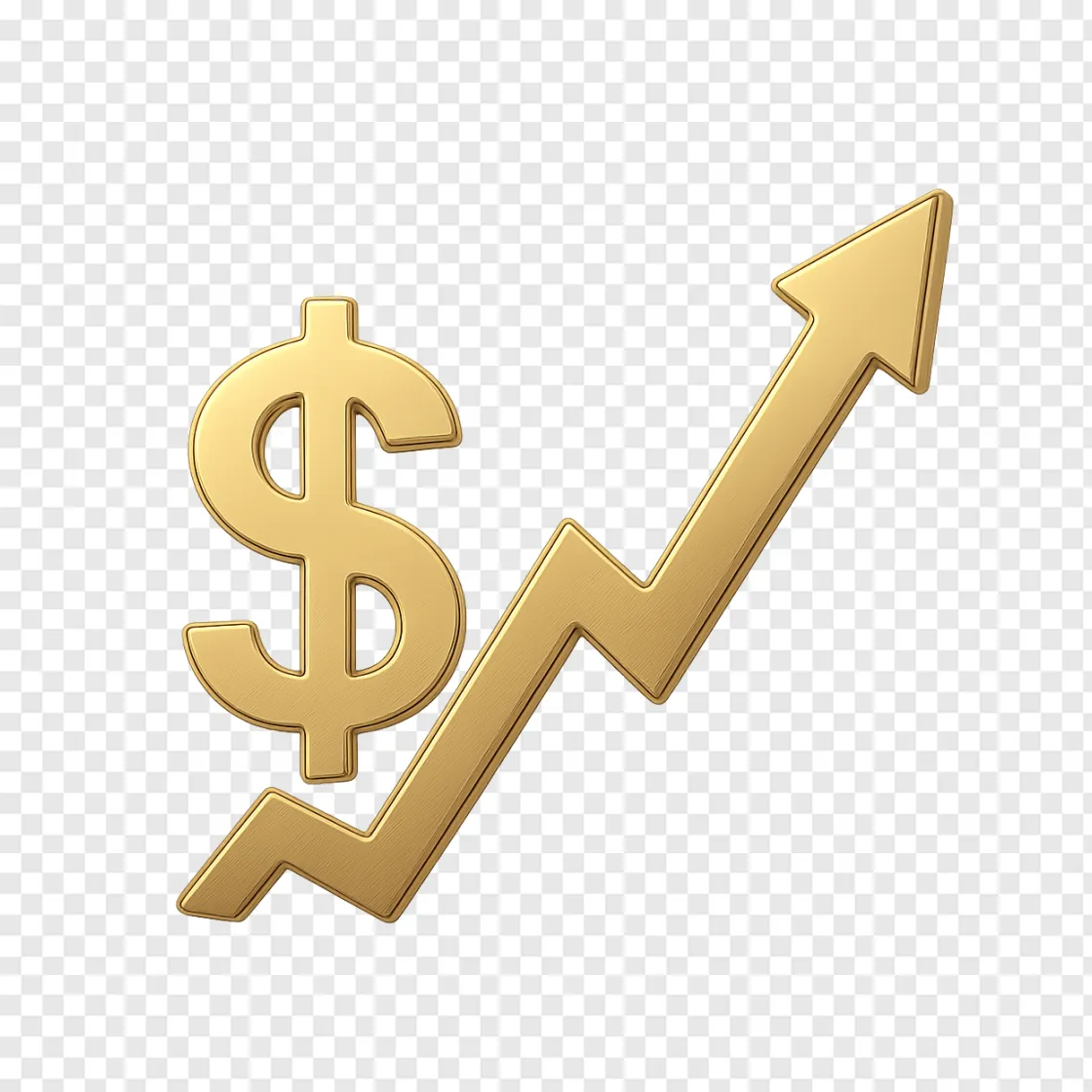 Stock Market Upward Trend Chart PNG