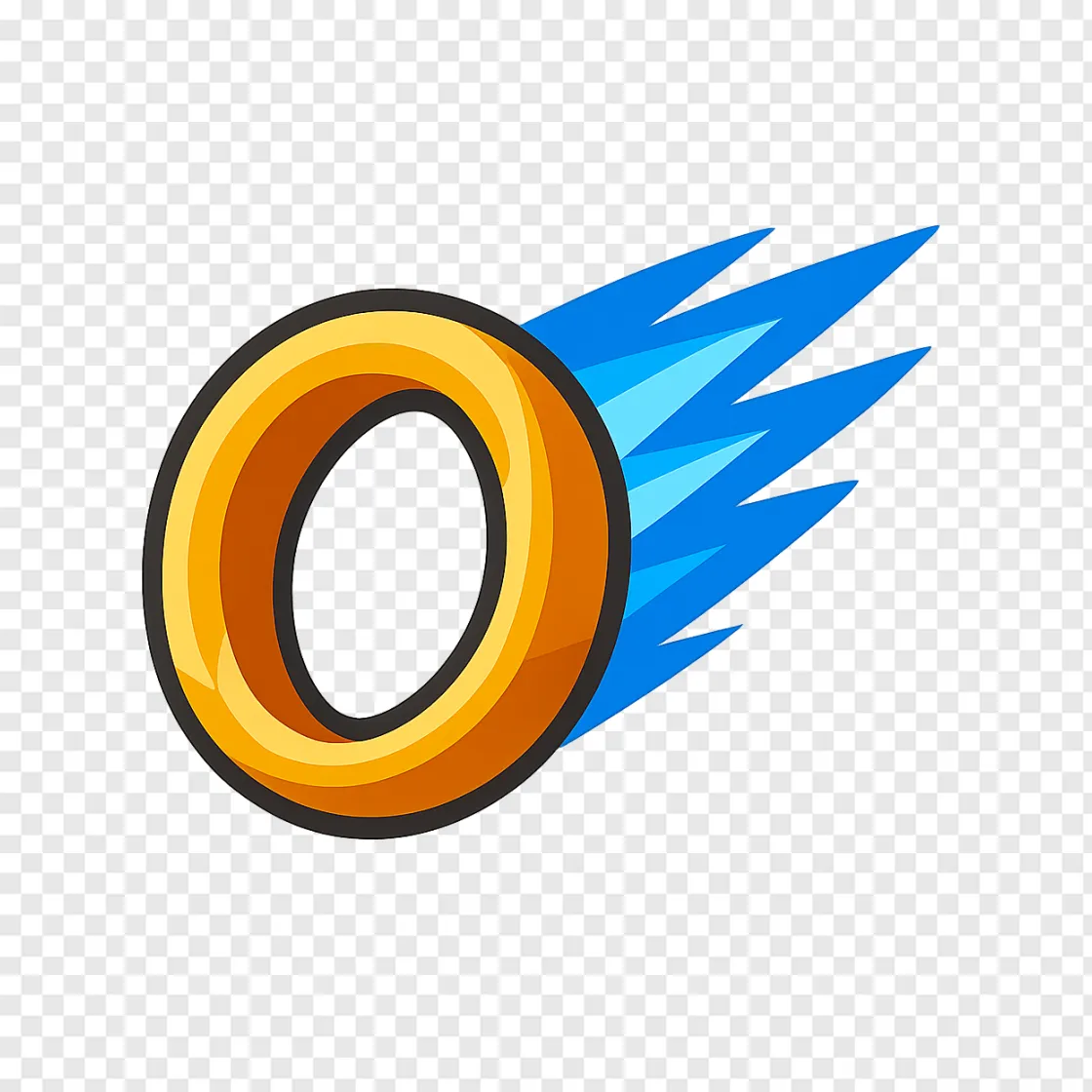 Sonic Game Ring PNG Image For Gaming Designs