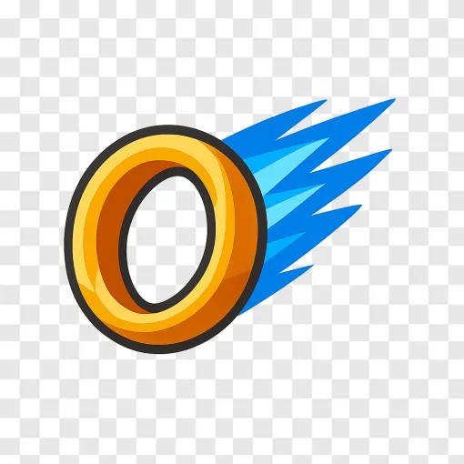 Sonic Game Ring PNG Image For Gaming Designs