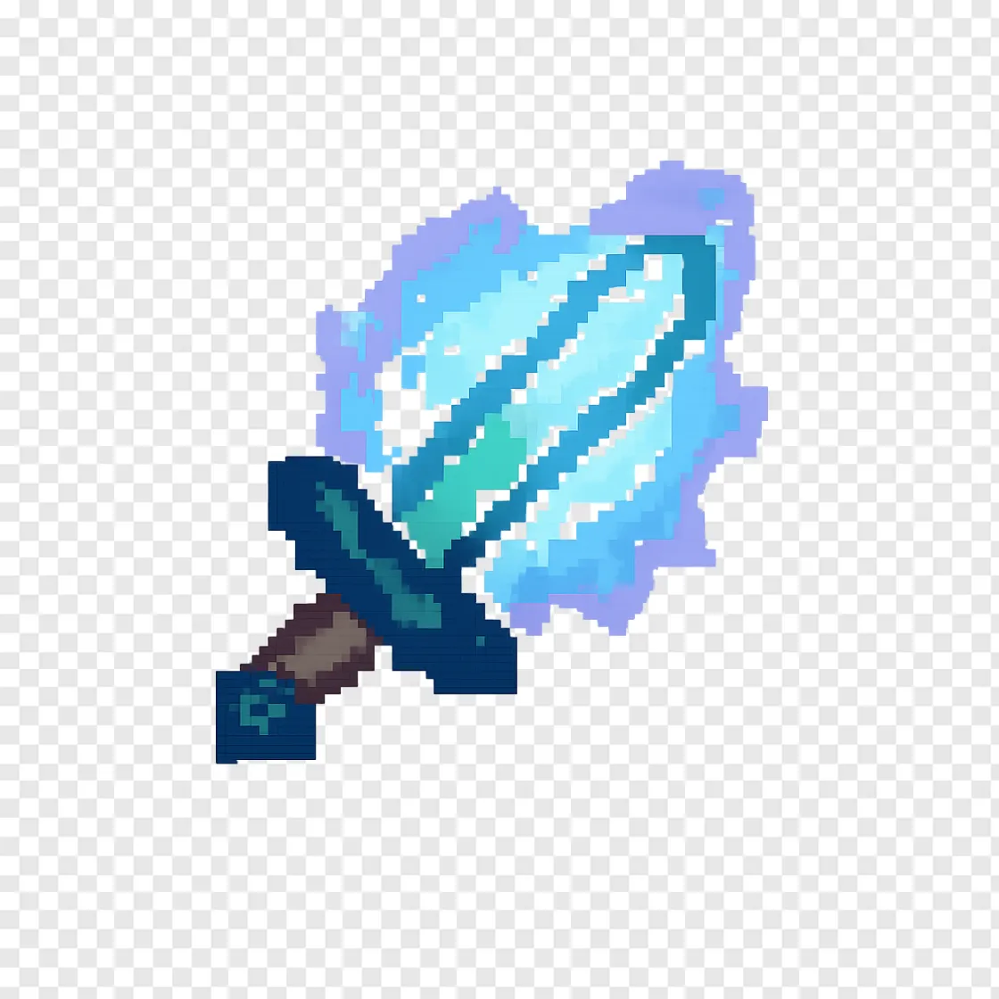 Minecraft Diamond Sword PNG Free Download