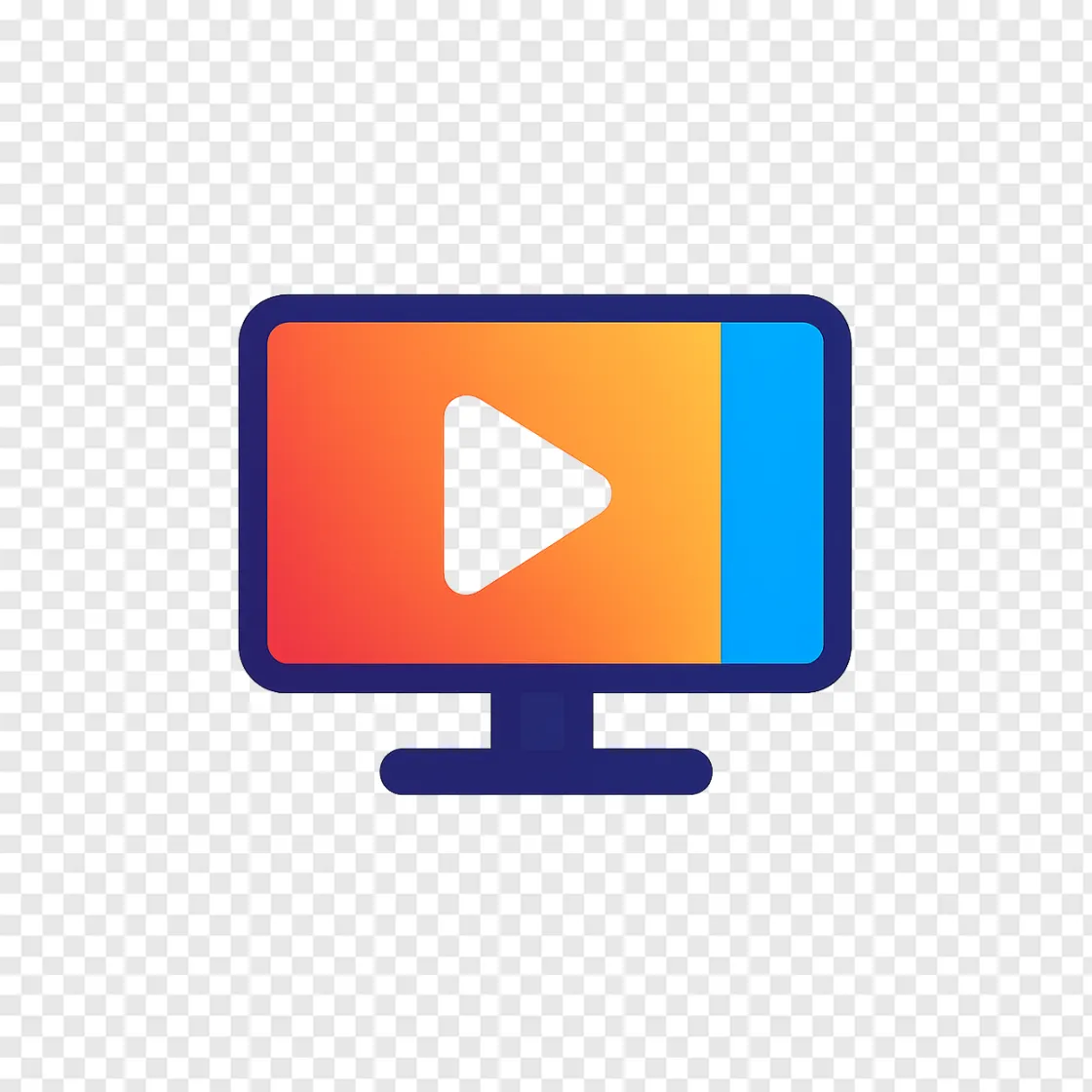 Free Streaming Service TV Icon PNG Transparent Background