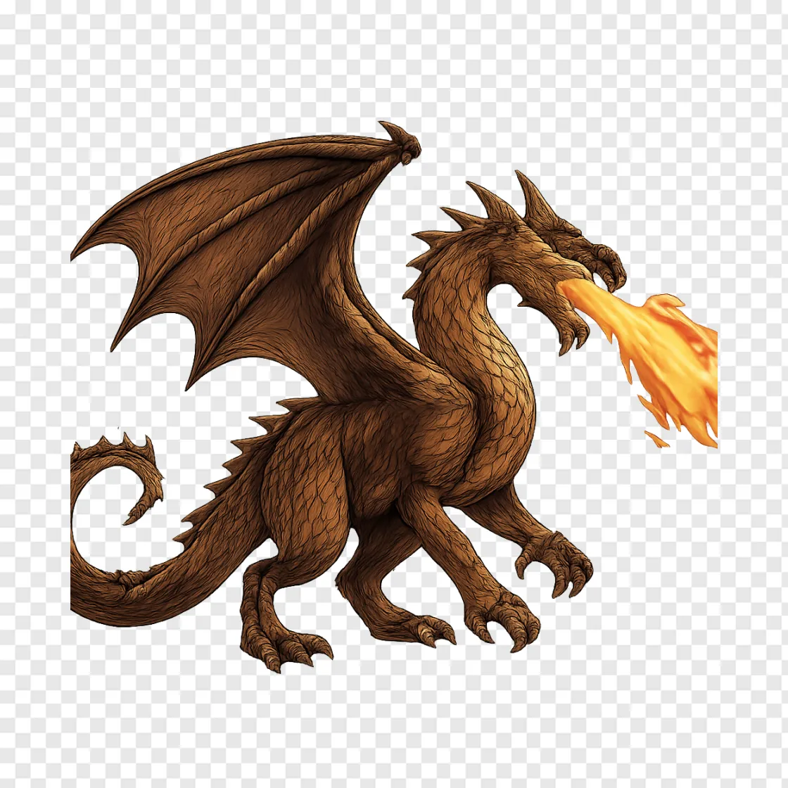 Fantasy Dragon PNG Graphic For Design