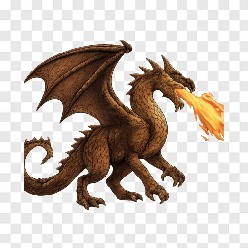 Fantasy Dragon PNG Graphic For Design