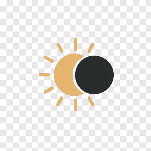 Partial Solar Eclipse PNG Vector Transparent