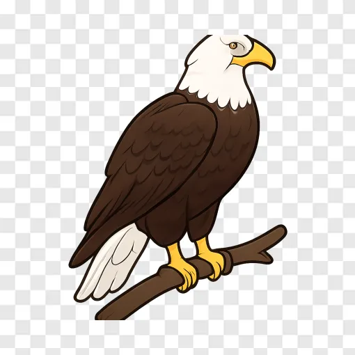 Majestic Bald Eagle PNG Transparent Image