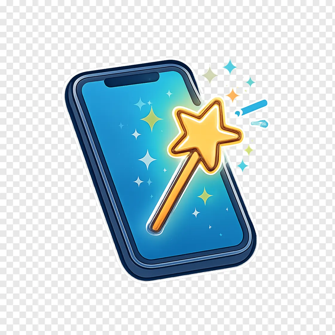 AI Photo Editor Smartphone PNG Transparent Background