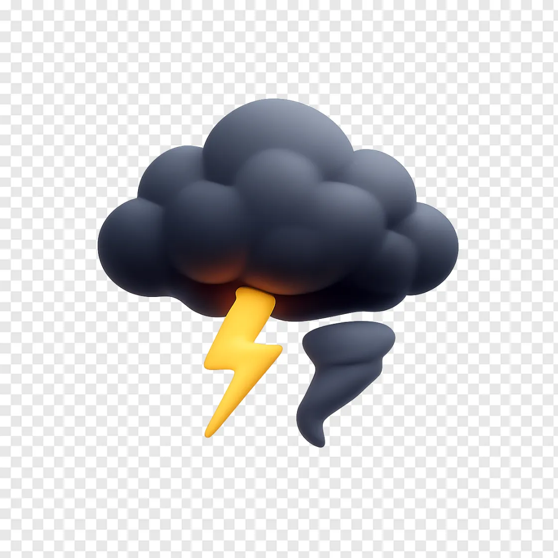 Severe Weather Storm And Tornado PNG Graphic