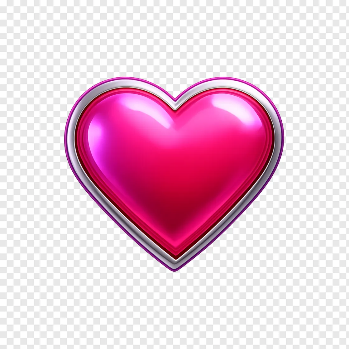 Iconic Heart PNG Transparent Image