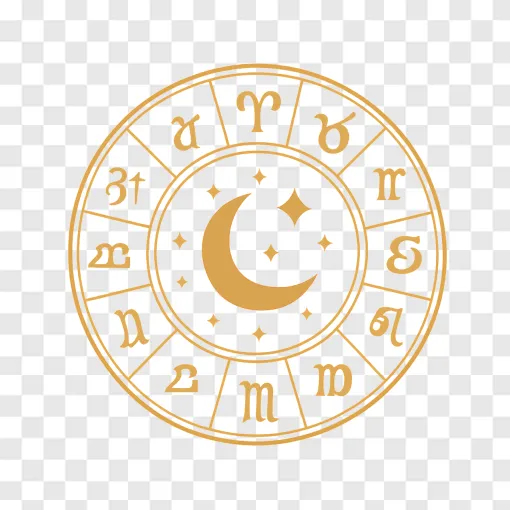 Zodiac Wheel PNG Transparent Background
