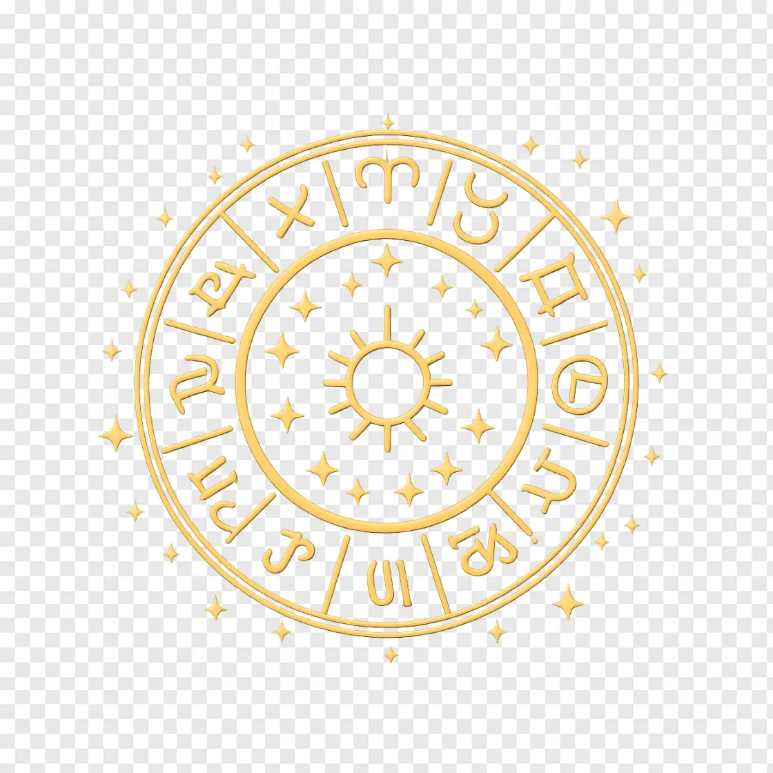 Zodiac Wheel PNG Transparent Background