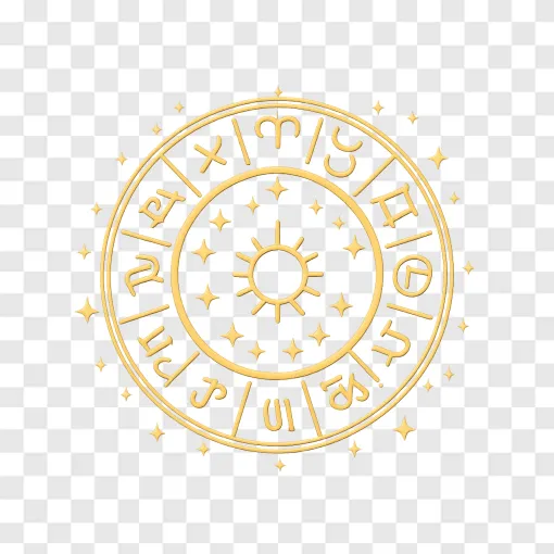 Zodiac Wheel PNG Transparent Background