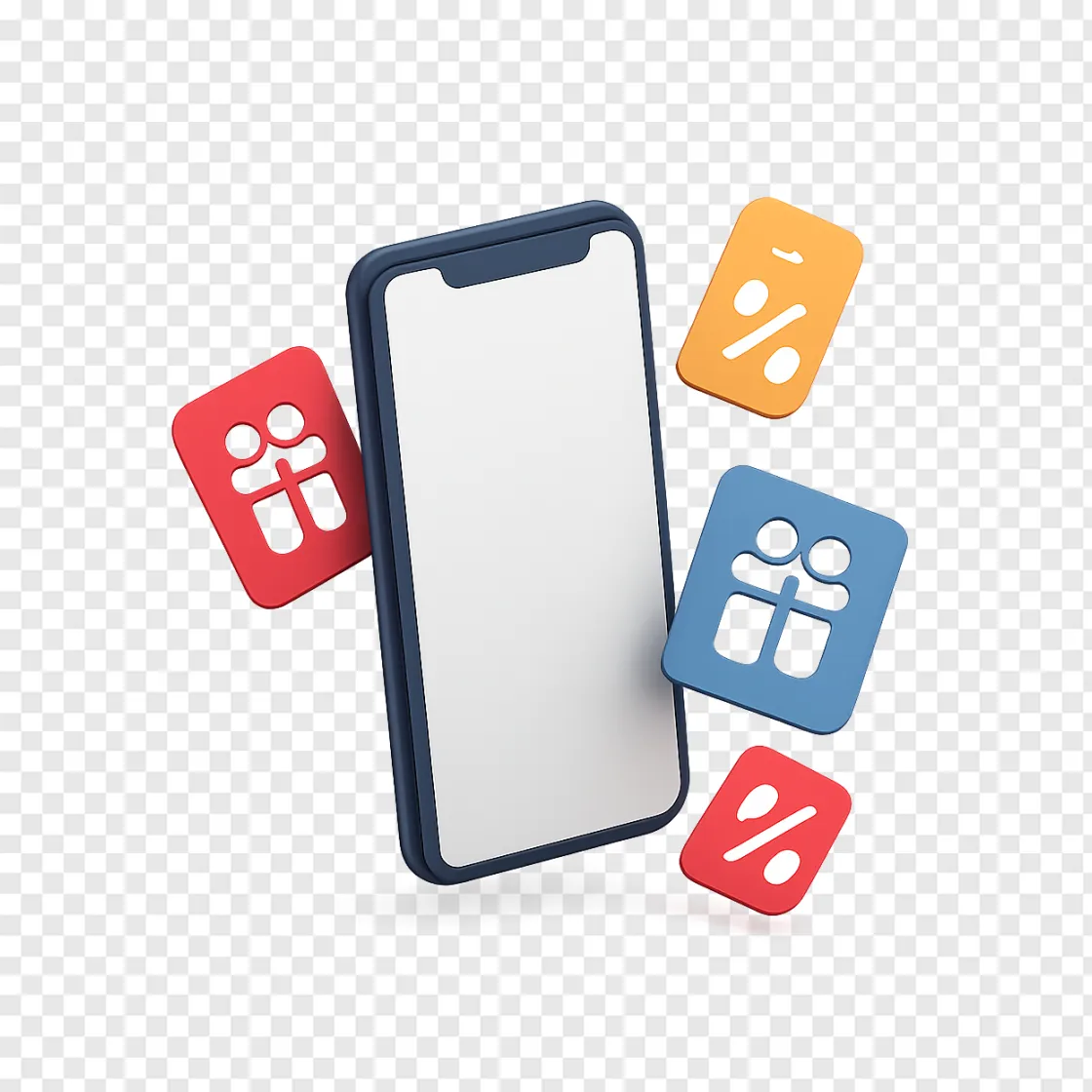 Google Pixel Phone With Gift Cards PNG