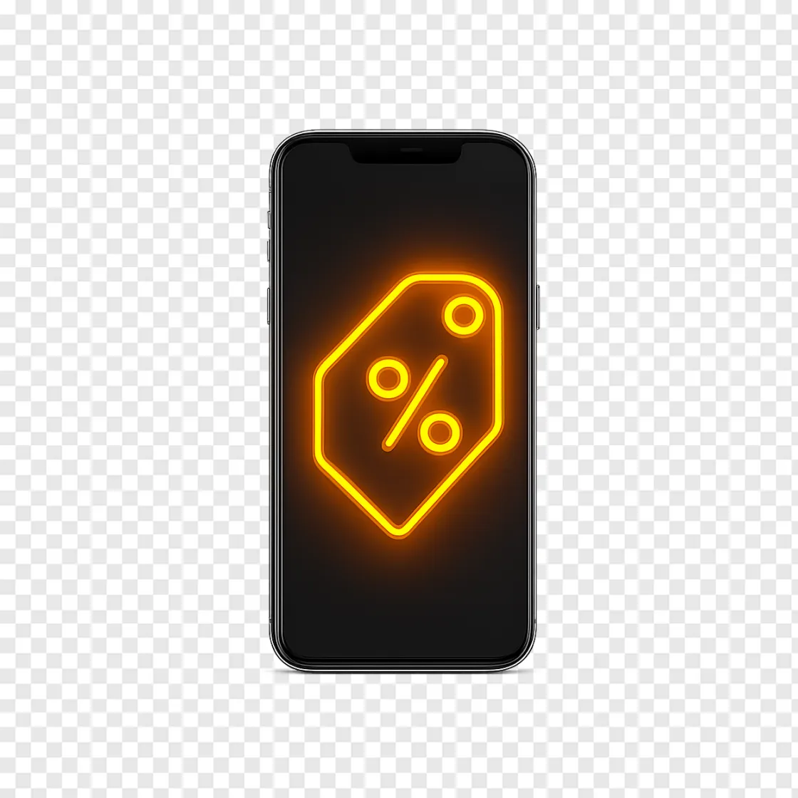 Smartphone Discount Tag PNG Image For Tech Deals