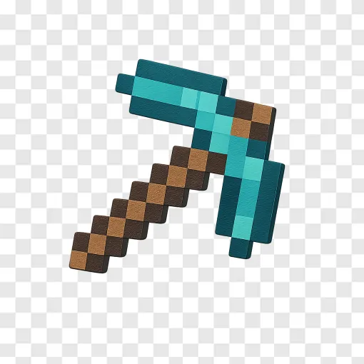 Minecraft Pickaxe PNG Transparent Background