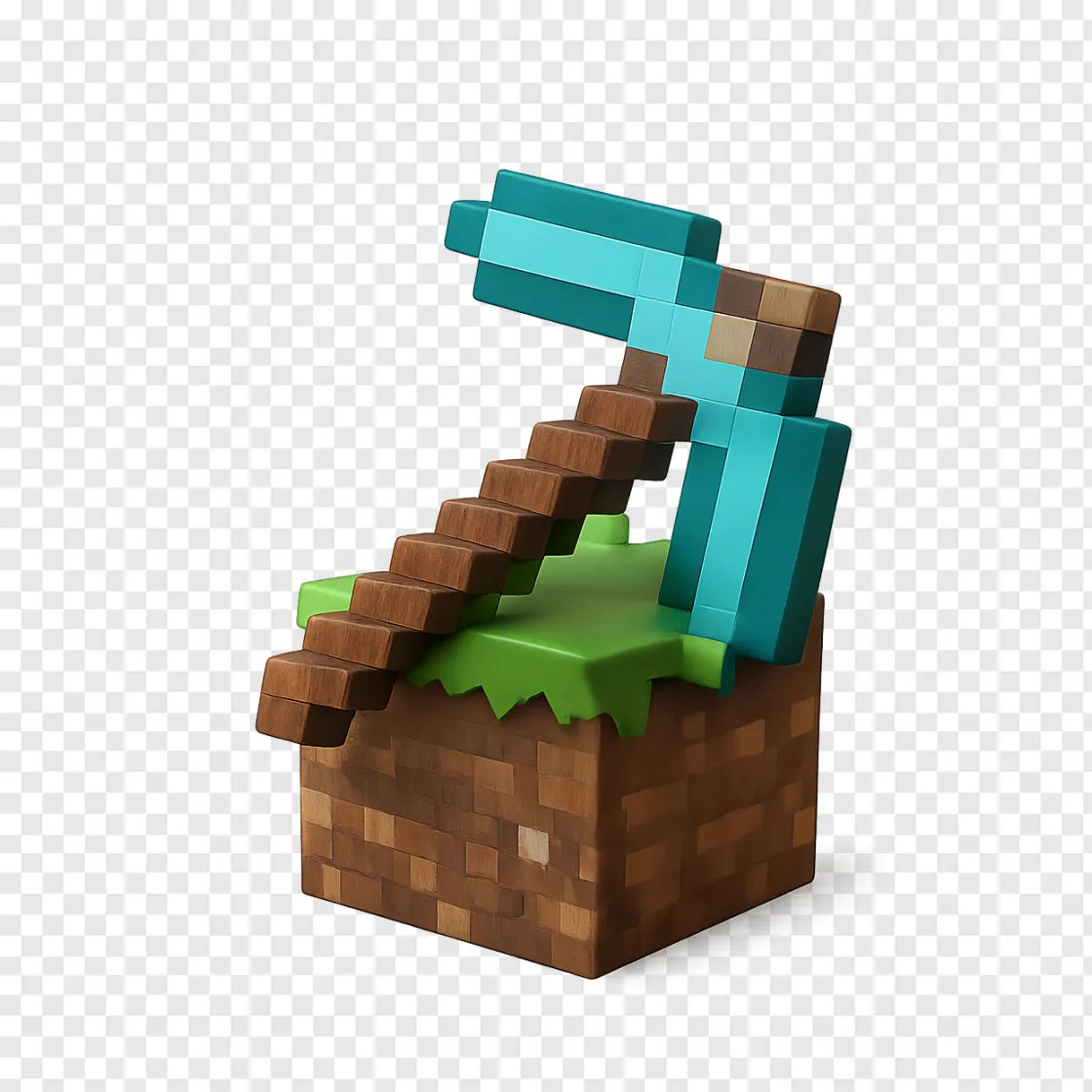 Minecraft Pickaxe PNG Free Download