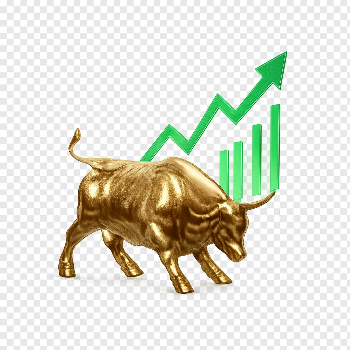 Bull Market Financial Growth PNG