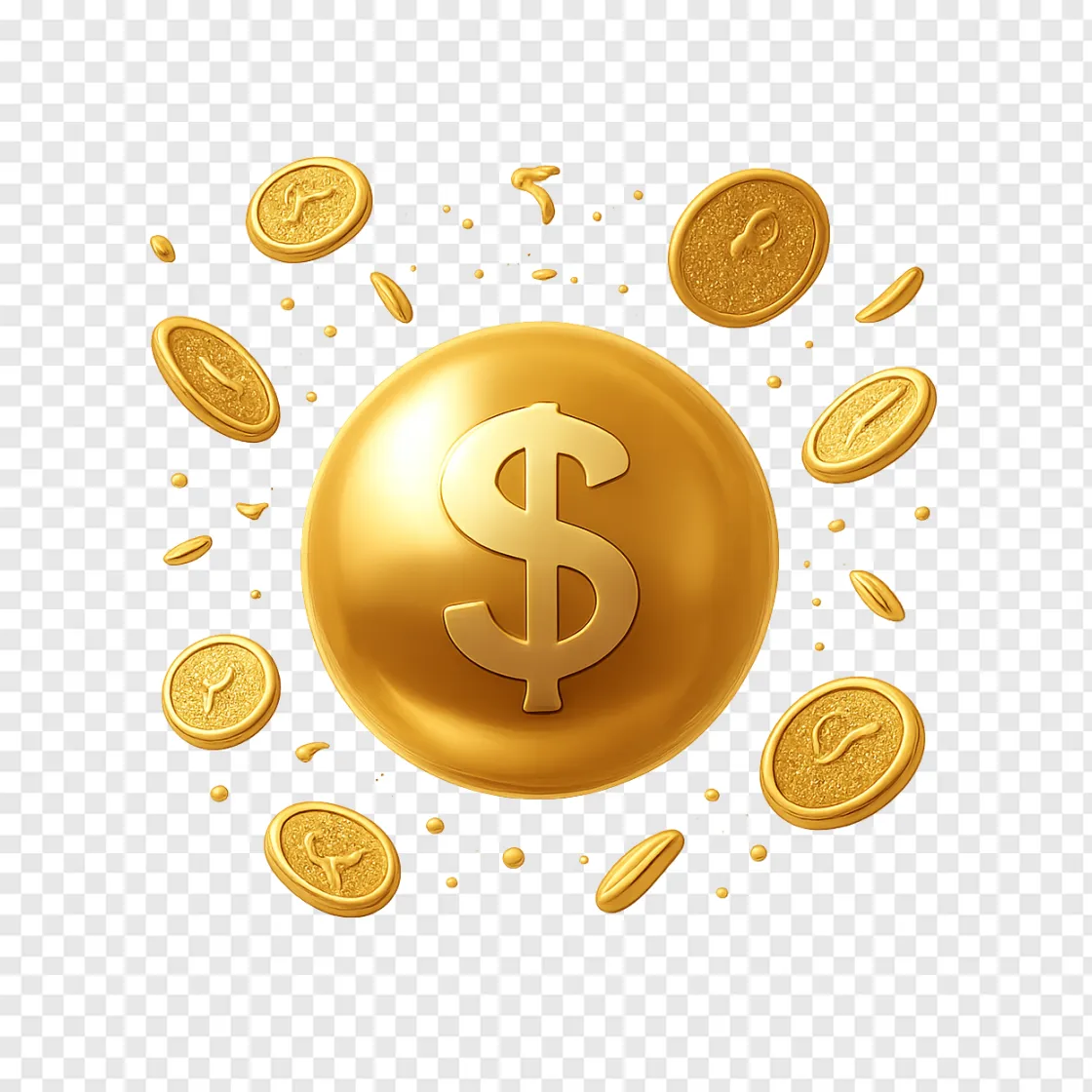 Golden Lottery Jackpot PNG Image With Transparent Background
