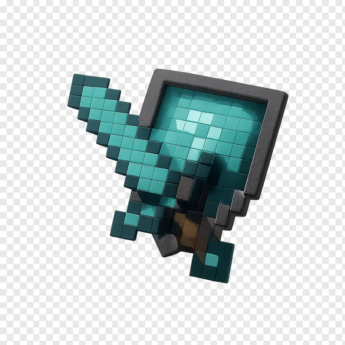 Minecraft Sword And Shield PNG Free Download