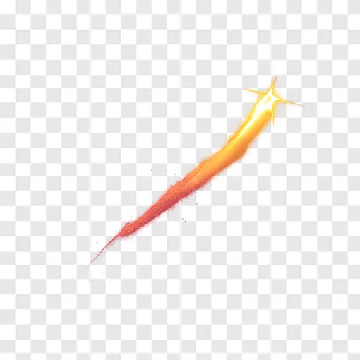 Glowing Shooting Star And Meteor Shower PNG